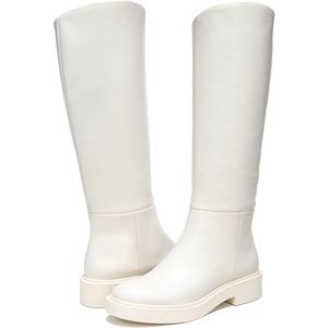 Vince Kady Water Resistance Smooth White Genuine Leather Boots